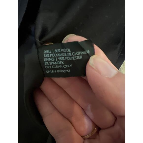 Club Monaco Black & White Checkered Plaid Mini Skirt Cashmere Wool Size XL 14 - Picture 7 of 10